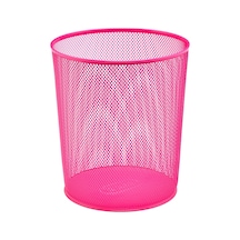 Tam Delikli Çöp Kovası Pembe 10l Siyah