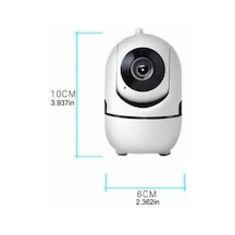 Lvsqvr Baby Kamera Kablosuz 720p Beyaz 360 Derece Wifi Kamera Full Hd 1080p