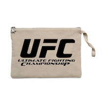 UFC LOGO Ultimate Championship Krem Cüzdan / El Çantası Krem