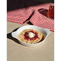 1 Adet Porselen 14 Cm Yumurta Sahan Fırın Kabı Mini Tatlı Tabağı
