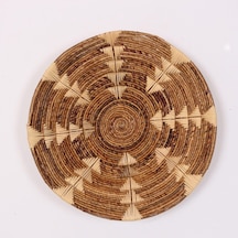 Kaunos 60x14 Cm Çap- Doğal Abaka Duvar Tabağı