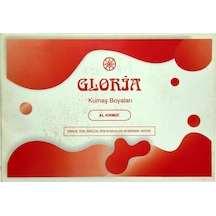 Gloria Al Kırmızı Renkli Pamuk Yün Naylon İpek Kumaş Boyası 10Gr
