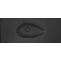 Real Stone Avocado Etajerli 90x50 Antrasit Granit Banyo Lavabosu Antrasit