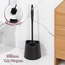 Sb-776 Silikon Wc Tuvalet Banyo Fırçası Klozet Fırçası Siyah Beyaz - Çok Renkli