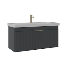 Orka Procida 105 Cm Mat Antrasit Banyo Dolabı Alt Modül Lavabo Antrasit