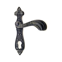 Hubrendy Kargo Antika Tarz Dekoratif Pirinç Mevlana Banyo Kapı Kolu - 228x48 Mm, Oksit