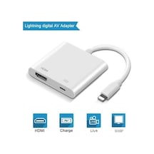 iphone Uyumlu 6 7 8 11 Xr Lightning To Hdmı Çevirici Dönüştürücü Adaptör (537801014)
