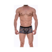 COjans Erkek Desenli Mini Boxer Çok Renkli