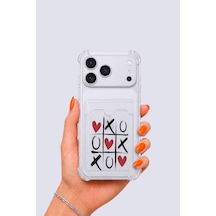 Apple iPhone Uyumlu 17 Pro Max Kartlıklı Xoxo Desenli Kılıf