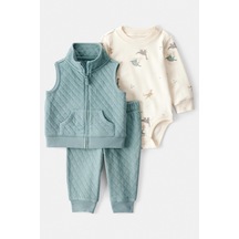 Erkek Bebek Yelekli Set Ctr-1t268410 Yeşil