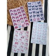 Hello Kitty Sanrio Karakterler Etiket Planlayıcı Telefon Sticker Seti
