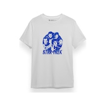 Star Trek Portre Beyaz Kısa Kol Erkek Tshirt 001