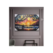 2 Adet Yağlı Boya Pano Duvara Asmalı 90x60 Cm Dekoratif Duvar Tablosu, Wall Art Oil Painting, Model Alk2925-16