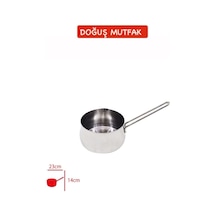 Paslanmaz Çelik Cezve Sütlük Küre Metal Kulp 500 Ml