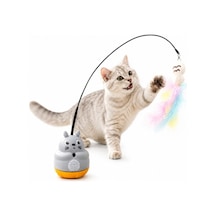 Kedi Şekilli Dönen Peluş Balıklı Olta Oyuncağı