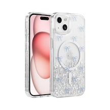 Onegif Apple İphone 14 Misk Simli Magsafe Kapak - Desen 3 - Desen 3