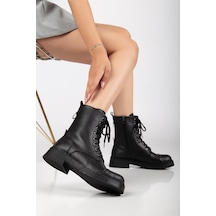 Suins Marcia Model Bağcıklı Postal Kadın Bot Siyah