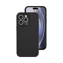 Newface Apple İphone 16 Pro Kılıf Nano İçi Kadife Silikon - Siyah