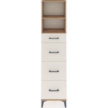 Arges Dolap 2 Raflı 4 Çekmeceli 44x30x182 Çam-aytaşı Çam