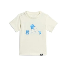 Adidas Tiro Nster Bebek Ekru Yuvarlak Yaka Tişört Ekru