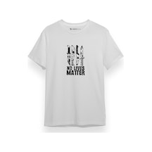 Horror Knifes No Live Matter Beyaz Kısa Kol Erkek Tshirt 001