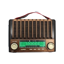Ktf-1428 Güneş Paneli Şarjlı Nostaljik Bluetooth Hoparlör Fm/am/sw Radyo, Usb/sd Desteği, Taşınabilir Tasarım