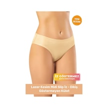Enenstyle Fashıon Boutıqueözel Seri Lazer Kesim Dikişsiz Şerit İz Yapmaz Göstermeyen String Tanga Ten Rengi Görünmez Külot Ten
