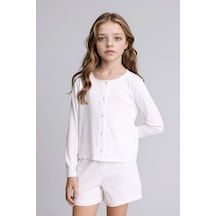 Defacto 3lü Pijama Takımı Kız Çocuk H4497a826smer2 Ekru-er2
