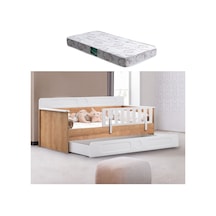 Yavrulu Karyola, Flora Yavrulu Montessori Karyola - Ceviz + 1 Adet Comfort Yatak Yavrulu Karyola, Flora Yavrulu Montessori Karyola - Ceviz + 1 Adet Comfort Yatak