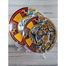 Konyax Pasta Ve Servis Tabağı Set 6 Kişilik 12 Parça Canga Çok Renkli
