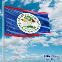 Belize Bayrağı - 100x150 Cm 1 Metre X 1,5 Metre - Raşel Kumaş 1