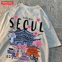 Noıssey Urban Pop Graphic Kadın Tişört Koleksiyonukod 5125 Gri