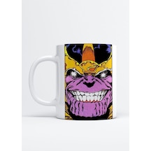 Thanos Çizgi Roman Baskı Porselen Kupa Bardak Beyaz