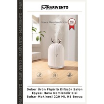 Dekor Ürün Figürlü Difüzör Salon Eşyası Hava Nemlendiricisi Buhar Makinesi 220 Ml H1 Beyaz