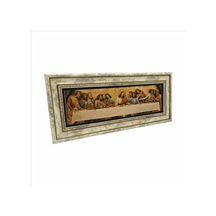 Son Akşam Yemeği Baskılı Taş Tablo 20x46