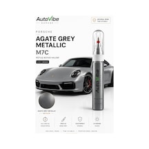 Porsche Agate Grey Metallic M7s Rötuş Boya Kalemi 2'si 1 Arada  Renk Uyumlu