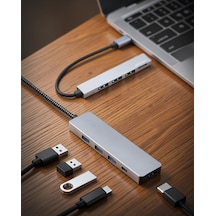 Usb Type-c 8 In 1 Hub Dönüştürücü Uucz Apple MacBook Uyumlu çevirici1