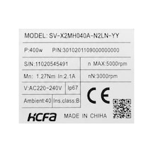 Hcfa Sv-x2mh040a-n2ln-yy 400w Ac Servo Motor Endüstriyel Otomasyon