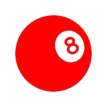 Bilardo Topu Stikcer 17x17 Cm Kırmızı