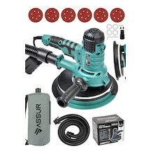 Assur ASR417 850 W Ledli Toz Emmeli Zımpara Makinesi Mavi