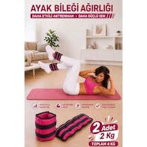 Spor Byfit 2 Kg x 2 Adet Pembe El veya Ayak Bileği Ağırlığı Pembe