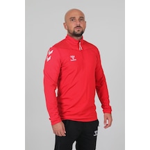 Hummel Oregon Half Zip Erkek Kırmızı Yuvarlak Yaka Sweatshirt Kırmızı