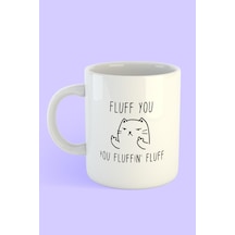 Porselen - Kedi Fluff You . Beyaz