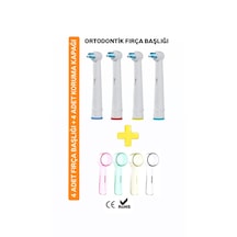 5D New White Oral B Uyumlu Ortodontik Clean Yedek Başlık