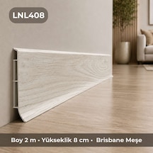 Linela Suya Dayanıklı Pvc Süpürgelik 8 Cm - Brisbane Meşe - Lnl408