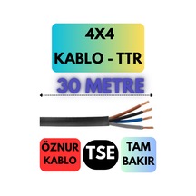 Öznur 4x4 Ttr Kablo Metre Seçenekli Siyah - 30 Metre