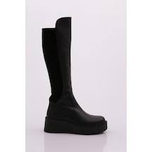 Dgn 22535-22k Kadin Kalin Taban Fermuarli Knee High Çizme 22535-2-R2119 Siyah