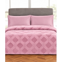 Özdilek Trendy Embos Çift Kişilik Battaniye -art Deco Menekşe Pembe