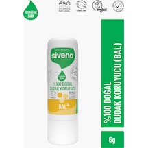 Siveno %100 Doğal Dudak Koruyucu Bal Bitkisel Lip Balm Dudak Kremi Nemlendirici Parlatıcı Onarıcı 6 G