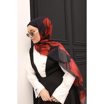 Silk Home Nariya Şal - 90006 - Siyah - Kırmızı